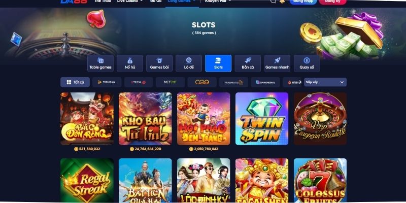 Slots game giải trí hấp dẫn và cơ hội trúng Jackpot lớn